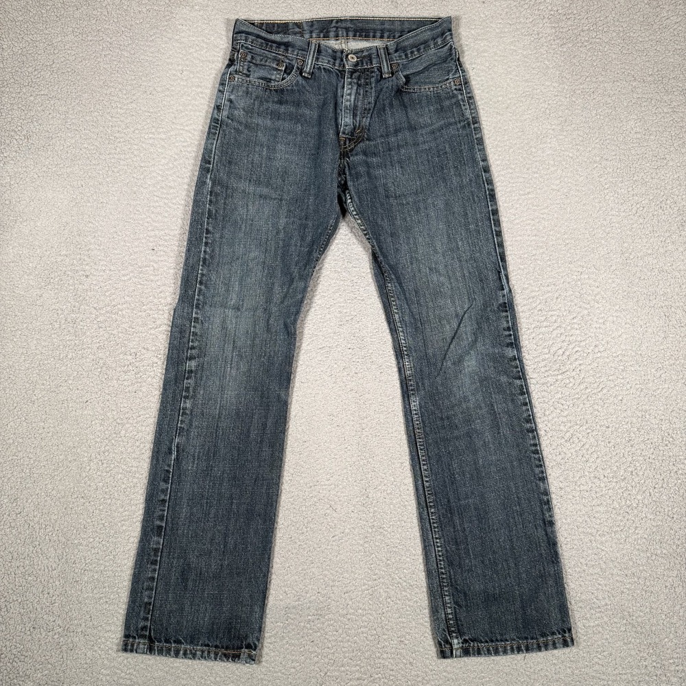 Levis Jeans Mens 29x31 Blue 514 Straight Fit Denim Casual Preppy Workwear Logo